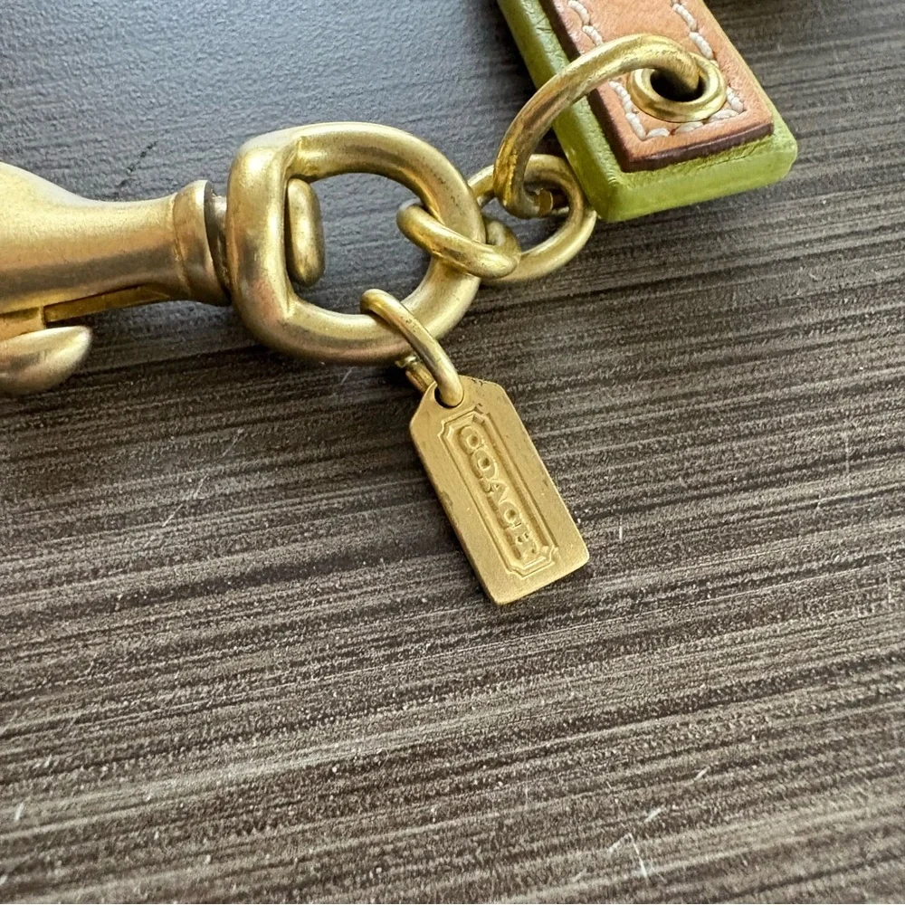 RESERVED Coach Letter Bag Charm - Y2K J Leather - Picture 8 of 8